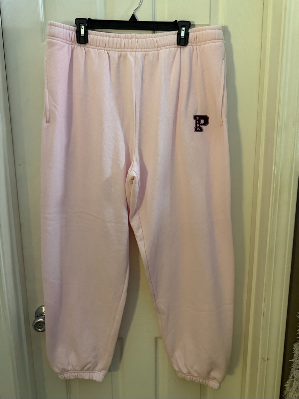 PINK Victoria's Secret Light Pink Sweatpants with 'P' Patch